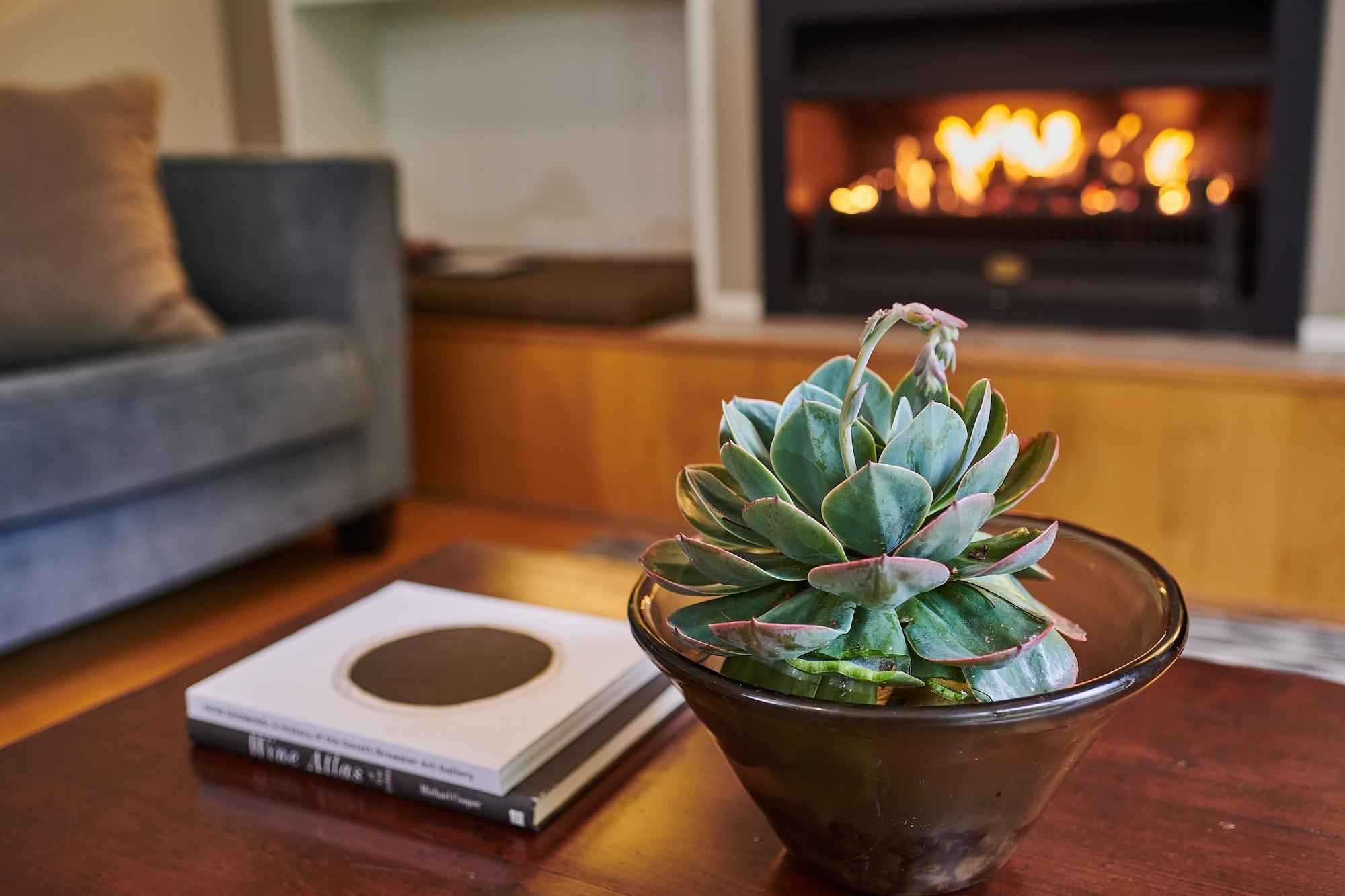 Parehua Resort Martinborough Exteriör bild A fireplace in a home